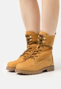 Dockers By Gerli Lace-Up Ankle Boots - Golden Tan