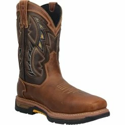 Men's Dan Post Warrior Waterproof Composite Toe Work Boots Handcrafted Brown