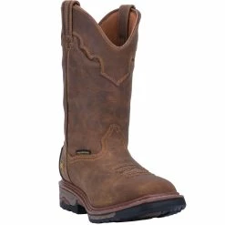 Men's Dan Post Blayde Work Certified Boots Waterproof Soft Toe Tan