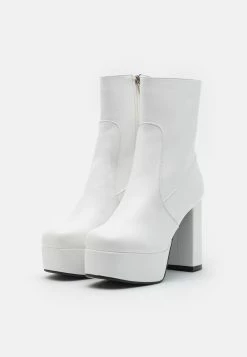 Lamoda Making Moves- High Heeled Ankle Boots - White -winter shoes Sales 2023 0218743616b24fdcb7a64d55741615d6
