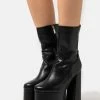 Raid Dale - Platform Ankle Boots - Black
