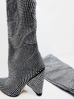 Women's Slouch Boots Elegant Rhinestones Cone Heel Knee High Boots -winter shoes Sales 2023 06a89795 8545 445e b3a2 5c37aa087e70