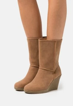 Anna Field Winter Boot - Wedge Ankle Boots - Cognac