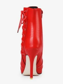 High Heel Booties Red Ankle Boots Pointed Toe Bright Leather Lace Up Booties For Women -winter shoes Sales 2023 0cd7a953 e1c7 4817 9eea 62d6270c1701