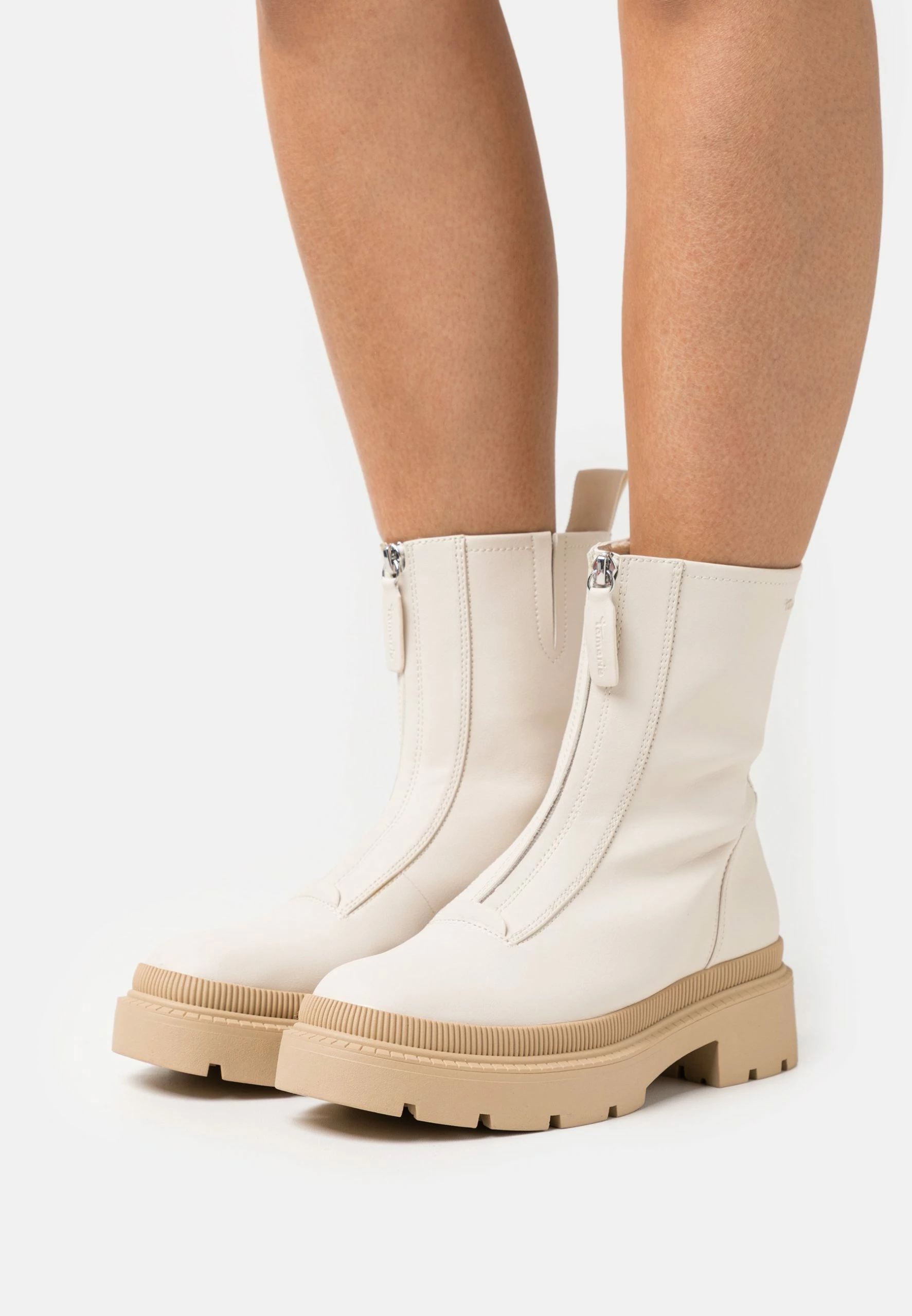Tamaris Classic Ankle Boots - Ivory/Beige 1 Tamaris Classic Ankle Boots - Ivory/Beige