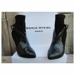 Sonia Rykiel Sonia Rikyel Boots In Stretch Kid And Patent Leather Black -winter shoes Sales 2023 123235 3
