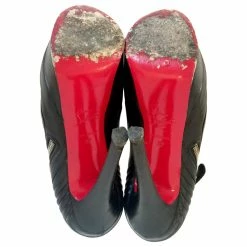 Christian Louboutin Black Leather Futura Platform Ankle Boots -winter shoes Sales 2023 125638 6