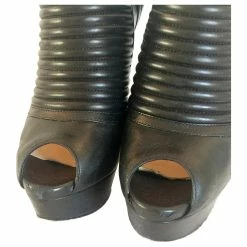 Christian Louboutin Black Leather Futura Platform Ankle Boots -winter shoes Sales 2023 125638 7