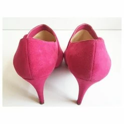 Christian Louboutin Pink Fushcia C'est Moi Suede Leather Platform Ankle Boots -winter shoes Sales 2023 125645 7