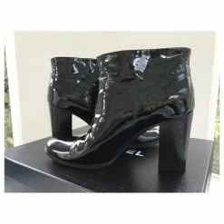 CHANEL Patent Leather Boots Black 12 CHANEL Patent Leather Boots Black -winter shoes Sales 2023 131039 4