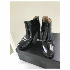 CHANEL Patent Leather Boots Black 15 CHANEL Patent Leather Boots Black -winter shoes Sales 2023 131039 7