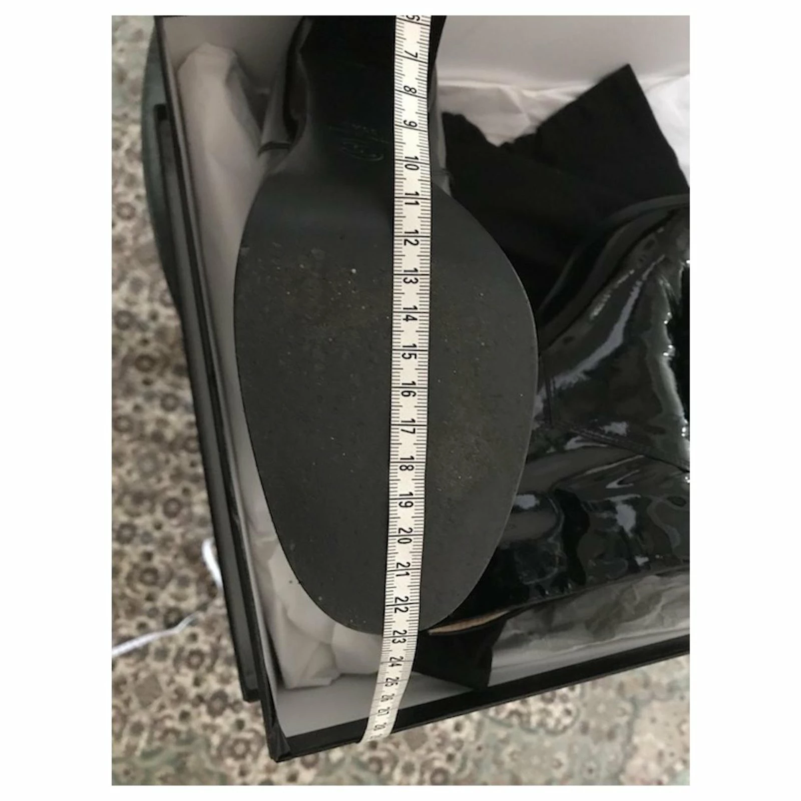 CHANEL Patent Leather Boots Black 9 CHANEL Patent Leather Boots Black - Image 9