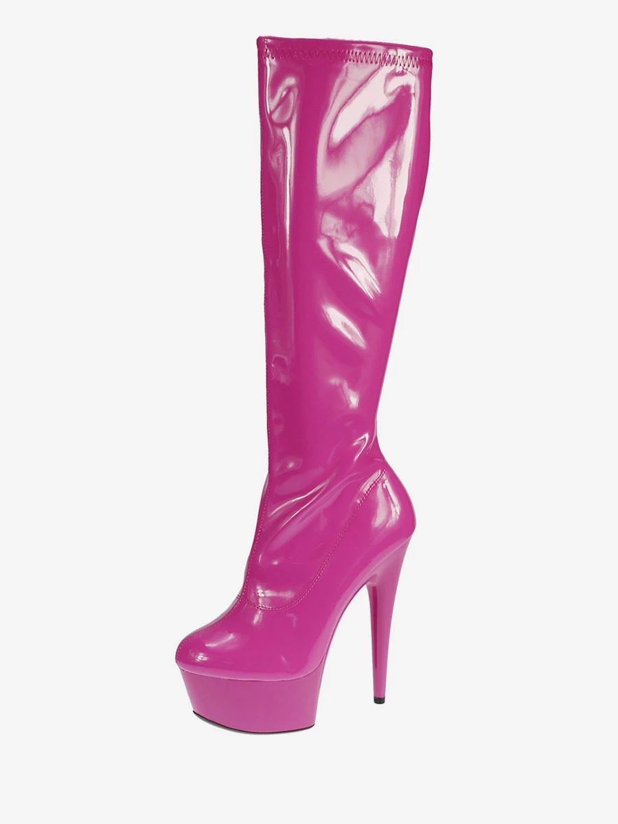 Pole Dance Shoes Blue Sexy Boots High Heel Boots Round Toe Platform Mid Calf Boots Stripper Shoes 1 Pole Dance Shoes Blue Sexy Boots High Heel Boots Round Toe Platform Mid Calf Boots Stripper Shoes