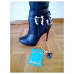 Anna Dello Russo Pour H & M ANNA DELLO RUSSO Per H&M Black Leather High Boots -winter shoes Sales 2023 141317 8