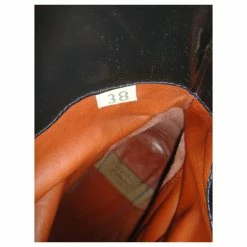 See By Chloé Patent Leather Boots 38 Dark Green -winter shoes Sales 2023 142402 4