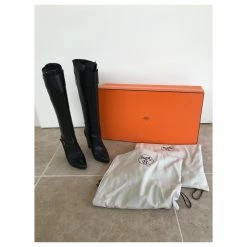 Hermès Leather Boots Black -winter shoes Sales 2023 144947 7