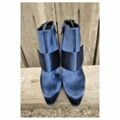 Lanvin Leather And Satin Boots 39 Blue -winter shoes Sales 2023 151833 4