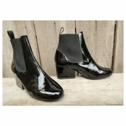 Robert Clergerie Patent Leather Boots 37 New With Slight Original Defect Black -winter shoes Sales 2023 152155 3