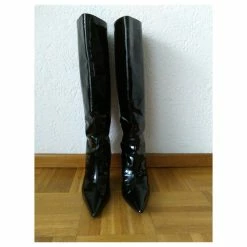 Dolce & Gabbana DOLCE&GABBANA BOOTS Black Patent Leather -winter shoes Sales 2023 153327 5