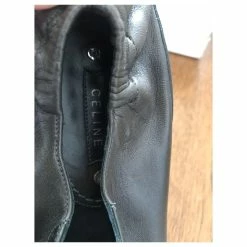 Celine Céline Leather And Patent Ankle Boots Taupe -winter shoes Sales 2023 154343 10