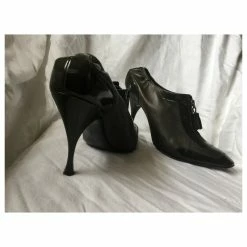 Celine Céline Leather And Patent Ankle Boots Taupe -winter shoes Sales 2023 154343 7