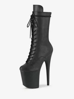 Pole Dance Shoes Women's Sexy Lace Up Sky High Exotic Heel Mid Calf Boots In Black Patent Leather 5 Pole Dance Shoes Women's Sexy Lace Up Sky High Exotic Heel Mid Calf Boots In Black Patent Leather -winter shoes Sales 2023 1605acf7 c6d4 41d5 9754 c0269702e725