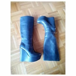 DOLCE & GABBANA Tall Boots In Leather Khaki -winter shoes Sales 2023 163371 5