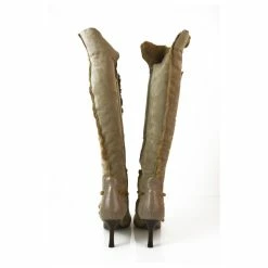 Cesare Paciotti Taupe Suede Sheepskin Leather Boots Slim Heels Pointed Toe 39 Beige Light Brown -winter shoes Sales 2023 167551 6