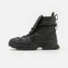 EA7 Emporio Armani Boot Flakes Unisex - Lace-Up Ankle Boots - Full Black