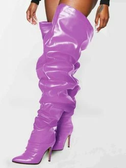 Women's Wide Slouch Thigh High Heel Boots In Black Bright Leather 11 Women's Wide Slouch Thigh High Heel Boots In Black Bright Leather -winter shoes Sales 2023 1702a507 9690 42cd bb90 b388dc7b9856