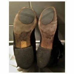 Gucci Buckled Ankle Boots With Bamboo Ring In Black Leather -winter shoes Sales 2023 178545 5