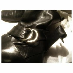 Gucci Buckled Ankle Boots With Bamboo Ring In Black Leather -winter shoes Sales 2023 178545 7