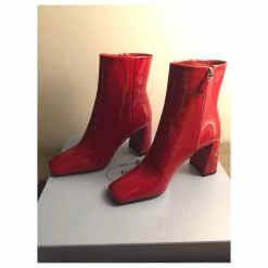 Prada Patent Leather Ankle Boots Red -winter shoes Sales 2023 196836 4