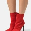 Even&Odd High Heeled Ankle Boots - Red
