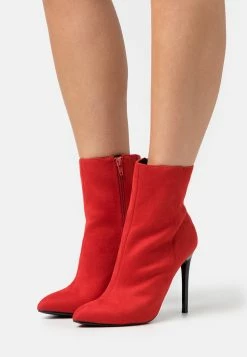 Even&Odd High Heeled Ankle Boots - Red