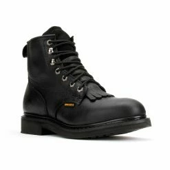 Men’s Bonanza Boondocks 6-Inch Lacer Goodyear Welts Work Boots Black