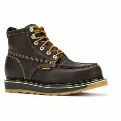 Men's Frontier II Moc Toe 6-Inch Dual Density Work Boots Dark Brown