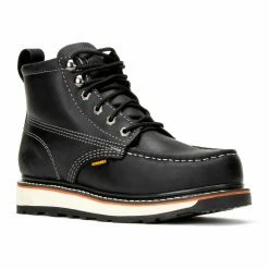 Men's Frontier II Moc Toe 6-Inch Dual Density Work Boots Black