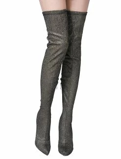 Thigh High Boots Womens Sequined Cloth Pointed Toe Stiletto Heel Stretch Boots -winter shoes Sales 2023 1b997a63 32ce 4263 bafe bcde8cf80678