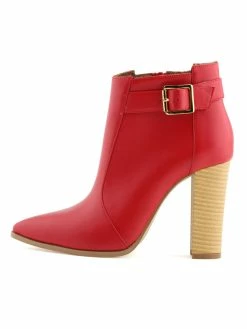 High Heel Booties Black Pointed Toe Buckle Detail Ankle Boots For Women -winter shoes Sales 2023 201707201001200652651