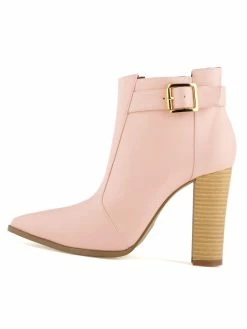 High Heel Booties Black Pointed Toe Buckle Detail Ankle Boots For Women -winter shoes Sales 2023 201707201001333561880