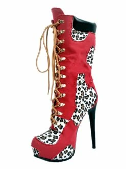 Black Sexy Boots Women's Platform Leopard Printed Lace Up High Heel Boots 7 Black Sexy Boots Women's Platform Leopard Printed Lace Up High Heel Boots -winter shoes Sales 2023 201709151627434592970