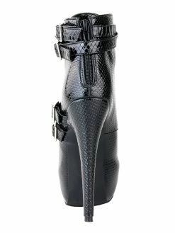 Black Ankle Boots High Heel Stiletto Lace Up Almond Toe Plus Size Buckled Booties For Women -winter shoes Sales 2023 201710181046498217896