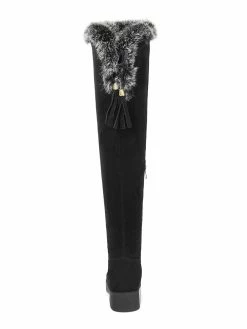 Womens Thigh High Boots Micro Suede Faux Fur Round Toe Low Chunky Heel Winter Boots 10 Womens Thigh High Boots Micro Suede Faux Fur Round Toe Low Chunky Heel Winter Boots -winter shoes Sales 2023 201711151137449088217