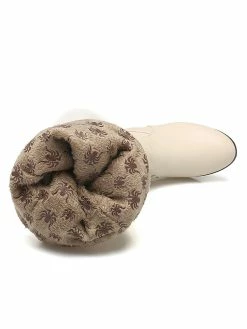 Knee High Boots Womens And Faux Fur Round Toe Low Chunky Heel Boots -winter shoes Sales 2023 20180912171211162122