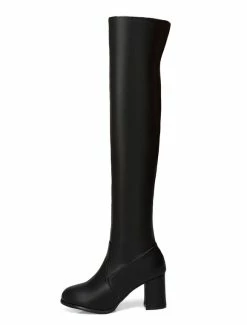 Thigh High Boots Womens Round Toe Chunky Heel Over The Knee Boots -winter shoes Sales 2023 201809121712384207832