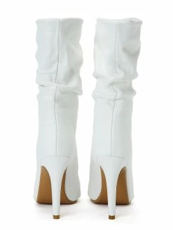 White Ankle Boots Peep Toe High Heel Sandal Booties US 5.5-12.5 -winter shoes Sales 2023 201809141851490929885