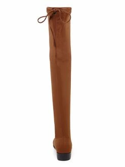 Thigh High Boots Womens Micro Suede Round Toe Flat Heel Over The Knee Boots -winter shoes Sales 2023 201810061344357458119