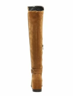 Knee High Boots Womens Micro Suede Buckled Round Toe Flat Heel Boots 13 Knee High Boots Womens Micro Suede Buckled Round Toe Flat Heel Boots -winter shoes Sales 2023 201810121707310084795