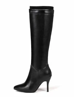 Knee High Boots Womens Solid Color Pointed Toe Stiletto Heel Boots 8 Knee High Boots Womens Solid Color Pointed Toe Stiletto Heel Boots -winter shoes Sales 2023 201810181658045844508